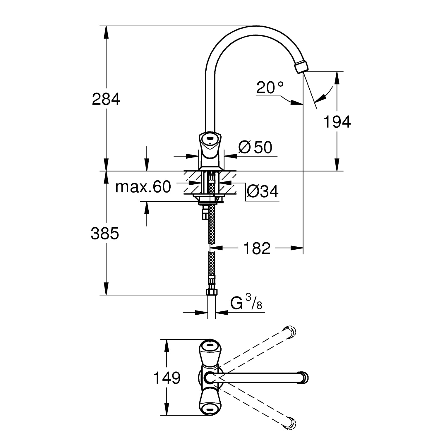 Grohe  Costa Køkkenarmatur