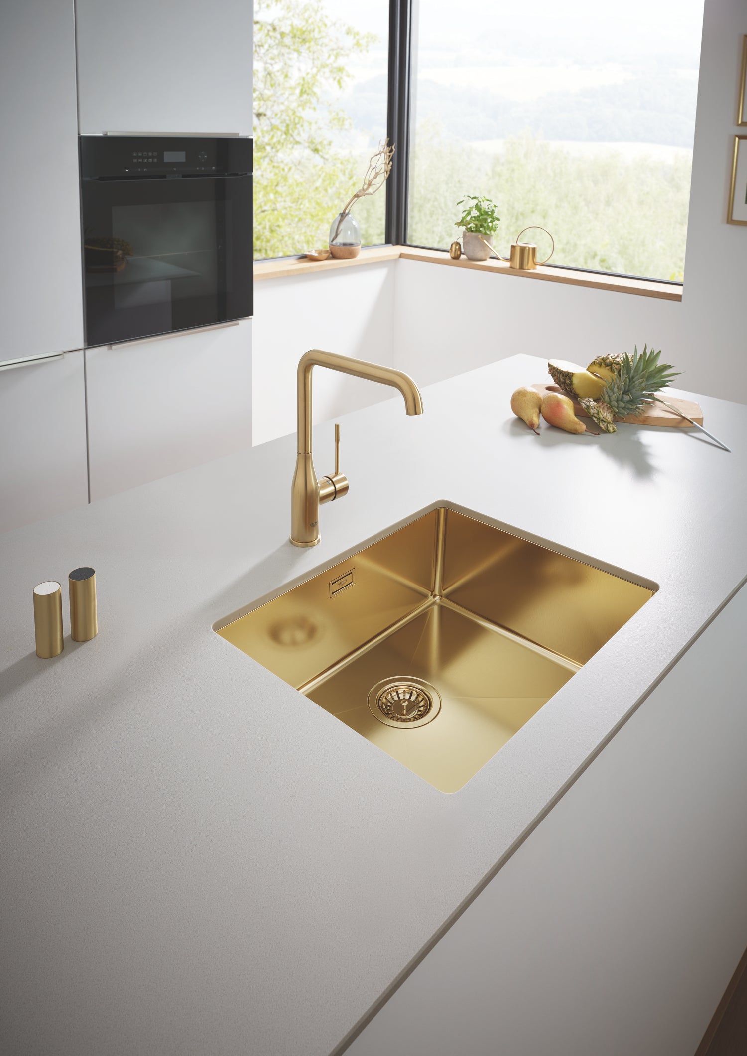 GROHE EssenceEtgrebskøkkenbatteri, børstet cool sunrise