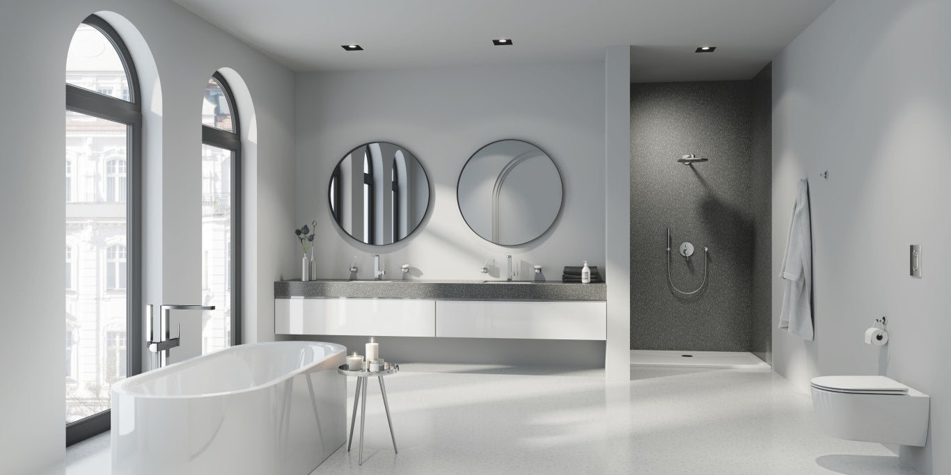 GROHE Grohterm Rainshower Cosmopolitan Indbygningsbrus. ALT i en kasse.