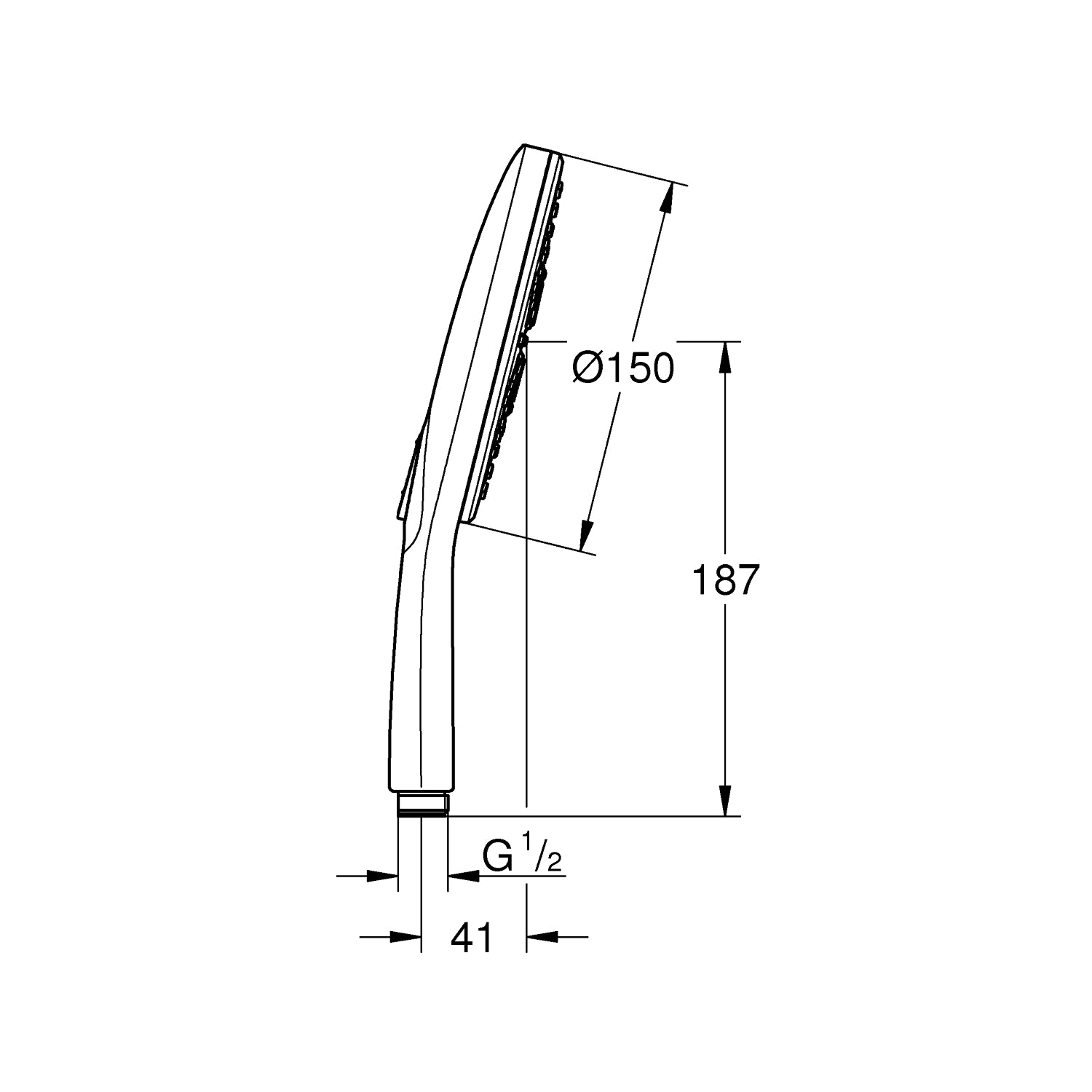 Rainshower SmartActive 150, Håndbruser 3-sprays