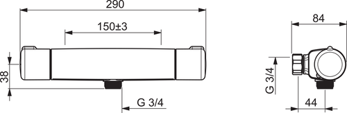 Nova bruser termostat 3/4"