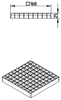 BLÜCHER gitterrist t/BLÜCHER 200 x 200 mm industriafløb, 1,35 t