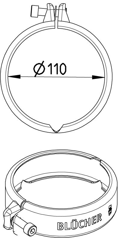 110 mm Låsebøjle syrefast AISI316L/EN1.4404 BLÜCHER