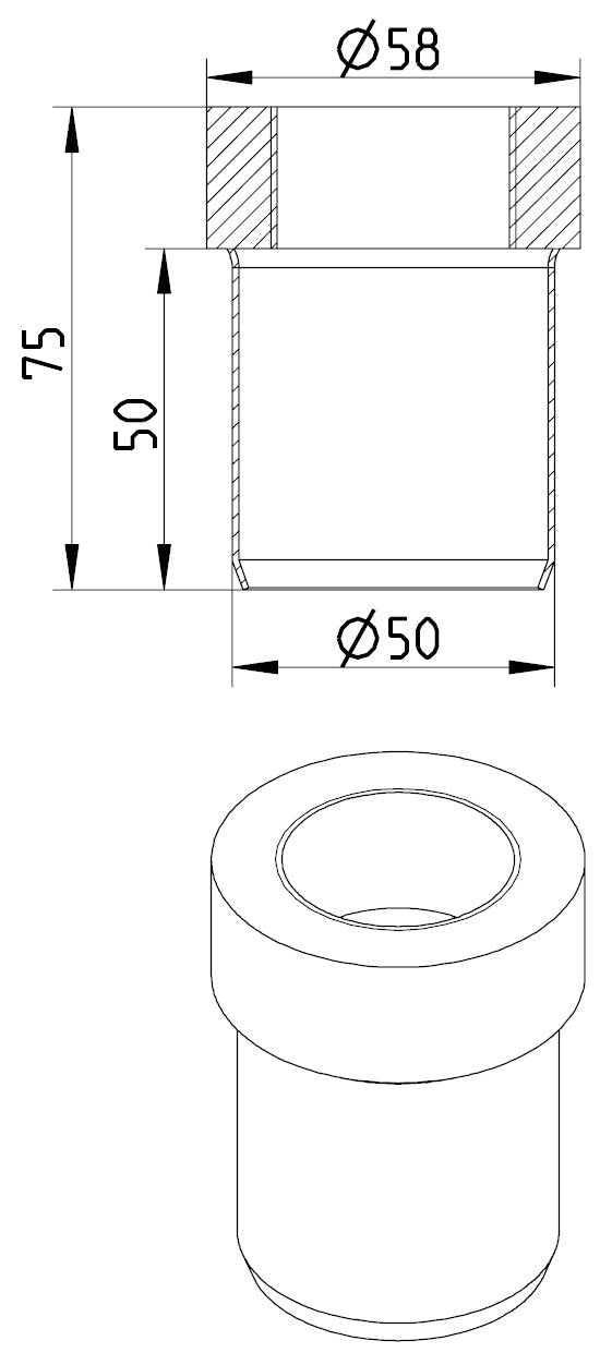 overg indv gevind ø1½"/50mm