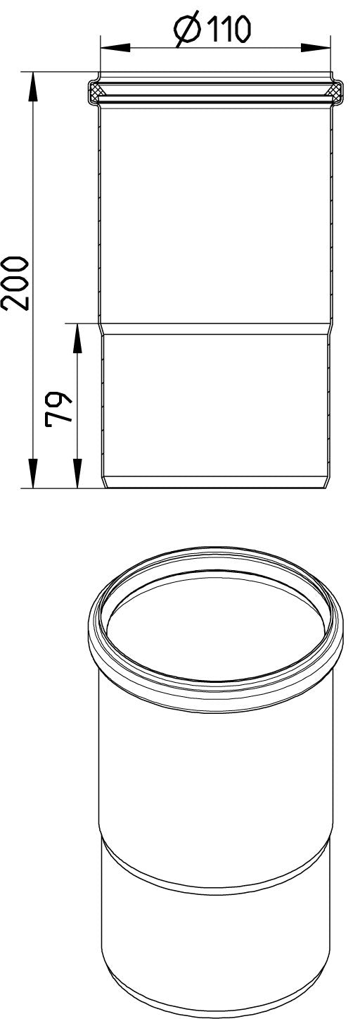 EKSPANSIONSSTYKKE Ø110MM AISI304