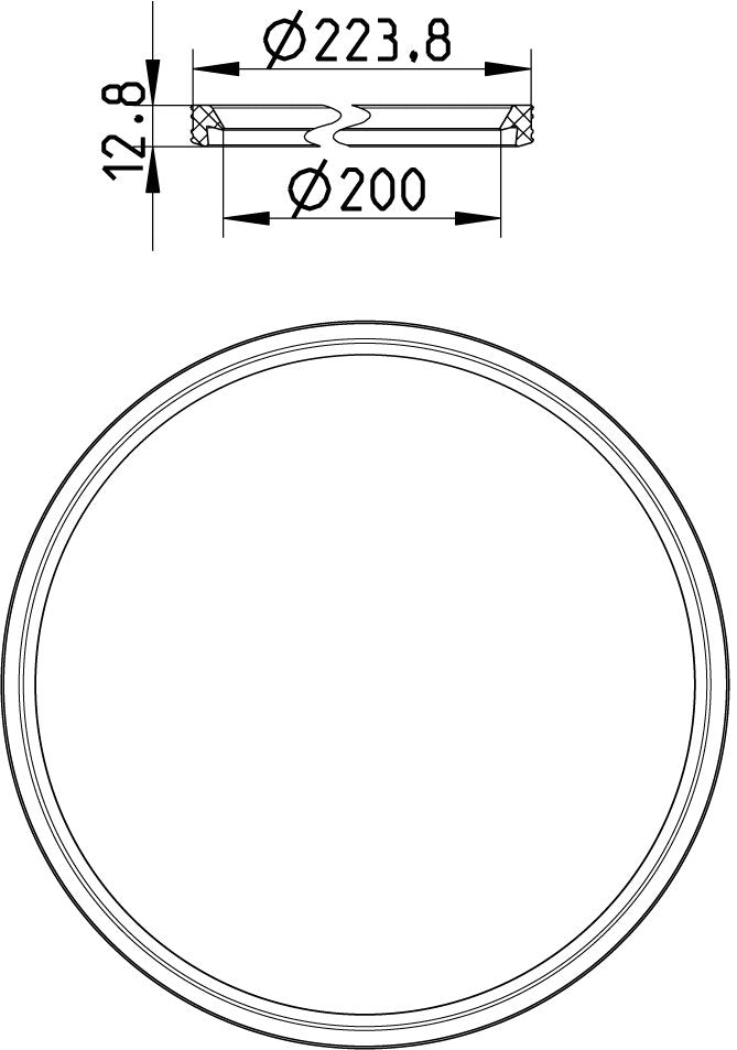 epdm læbepakning sort, ø200mm