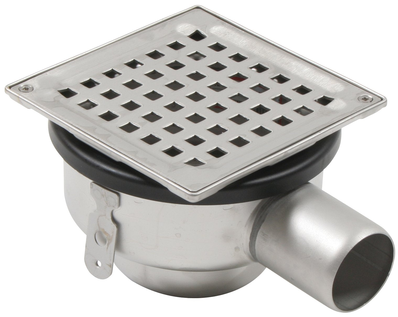 BLÜCHER 50 mm afløbsskål til beton, uden studs, vandret, lav