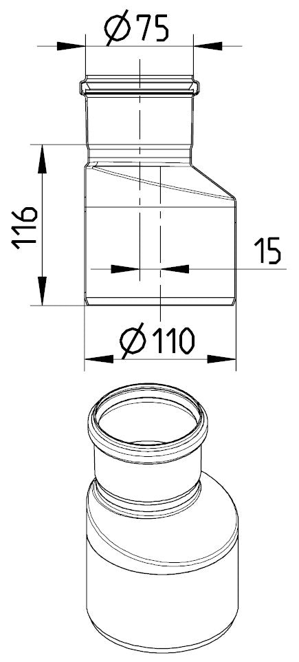 110x75mm bm reduktion aisi304