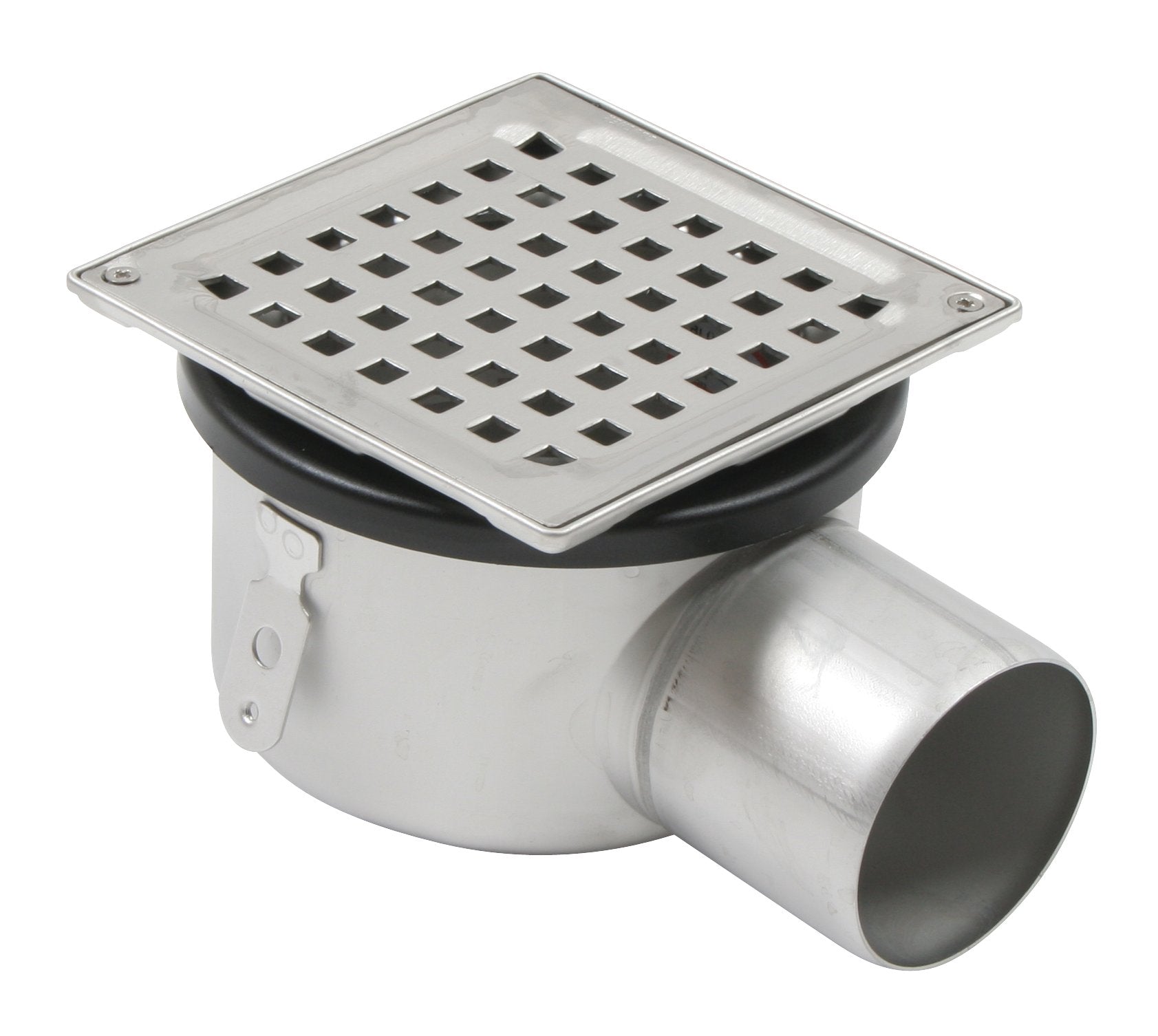 BLÜCHER 75 mm afløbsskål til beton, uden studs, vandret, lav