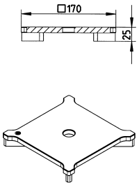 BLÜCHER spalterist til BLÜCHER 200 x 200 mm industriafløb, 5 t