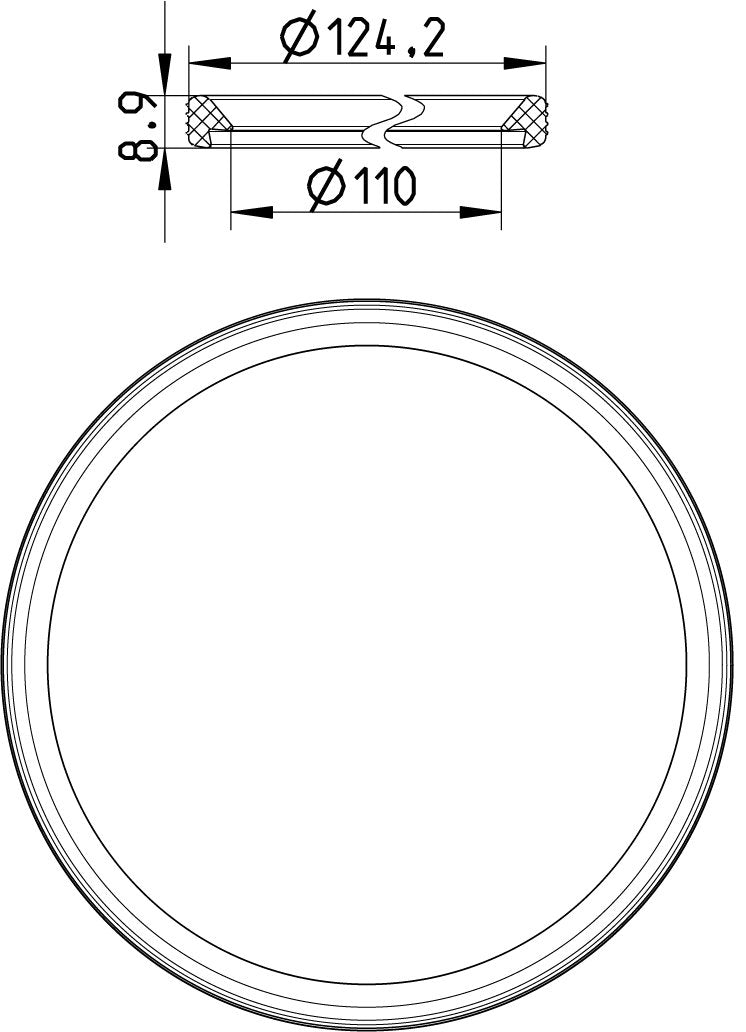 fpm læbepakning, ø110mm