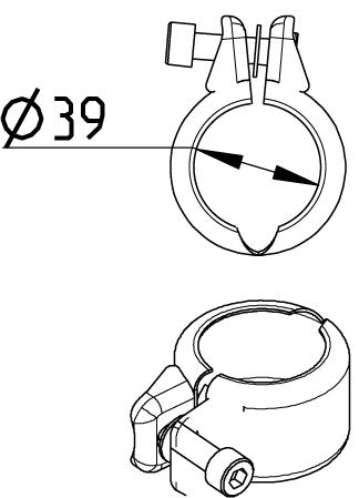 40 mm Låsebøjle rustfri AISI304/EN1.4301 BLÜCHER
