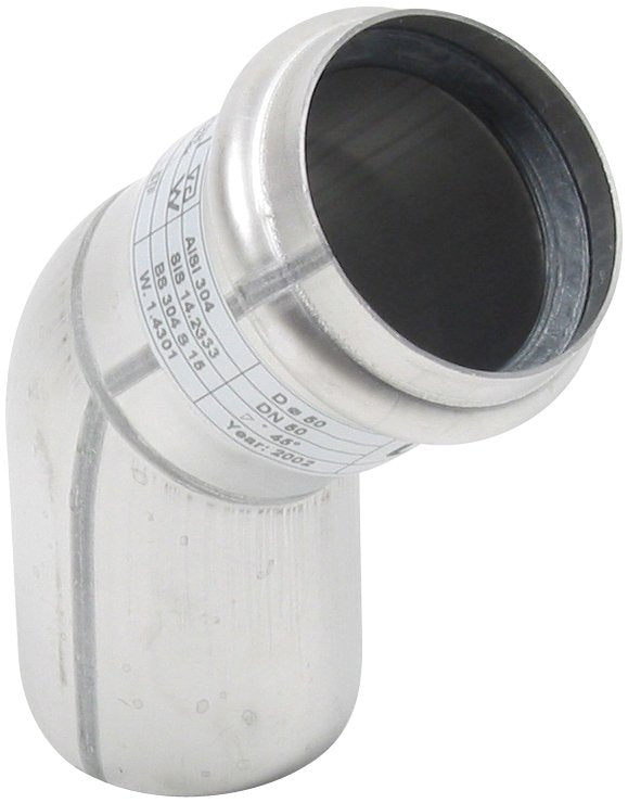 BØJNING 45 GRADER Ø50MM AISI304