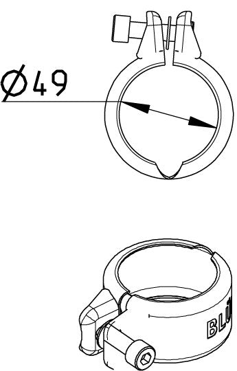 50 mm Låsebøjle syrefast AISI316L/EN1.4404 BLÜCHER