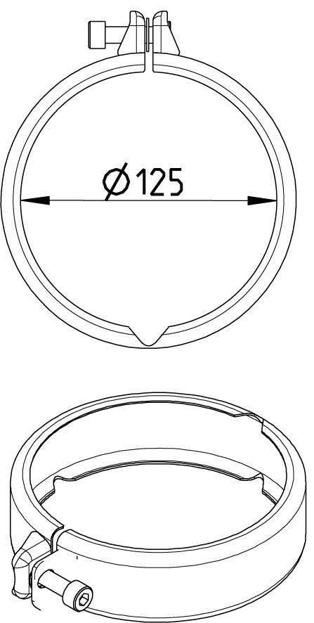 125 mm Låsebøjle rustfri AISI304/EN1.4301 BLÜCHER