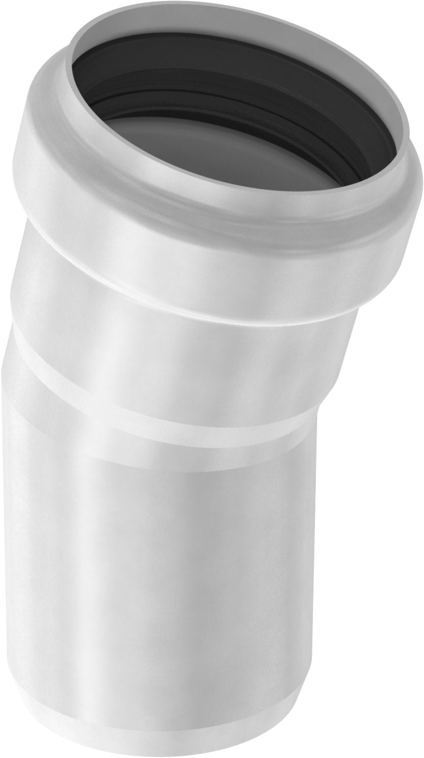 ACO 110 mm 15° rustfri afløbsbøjning, AISI 304