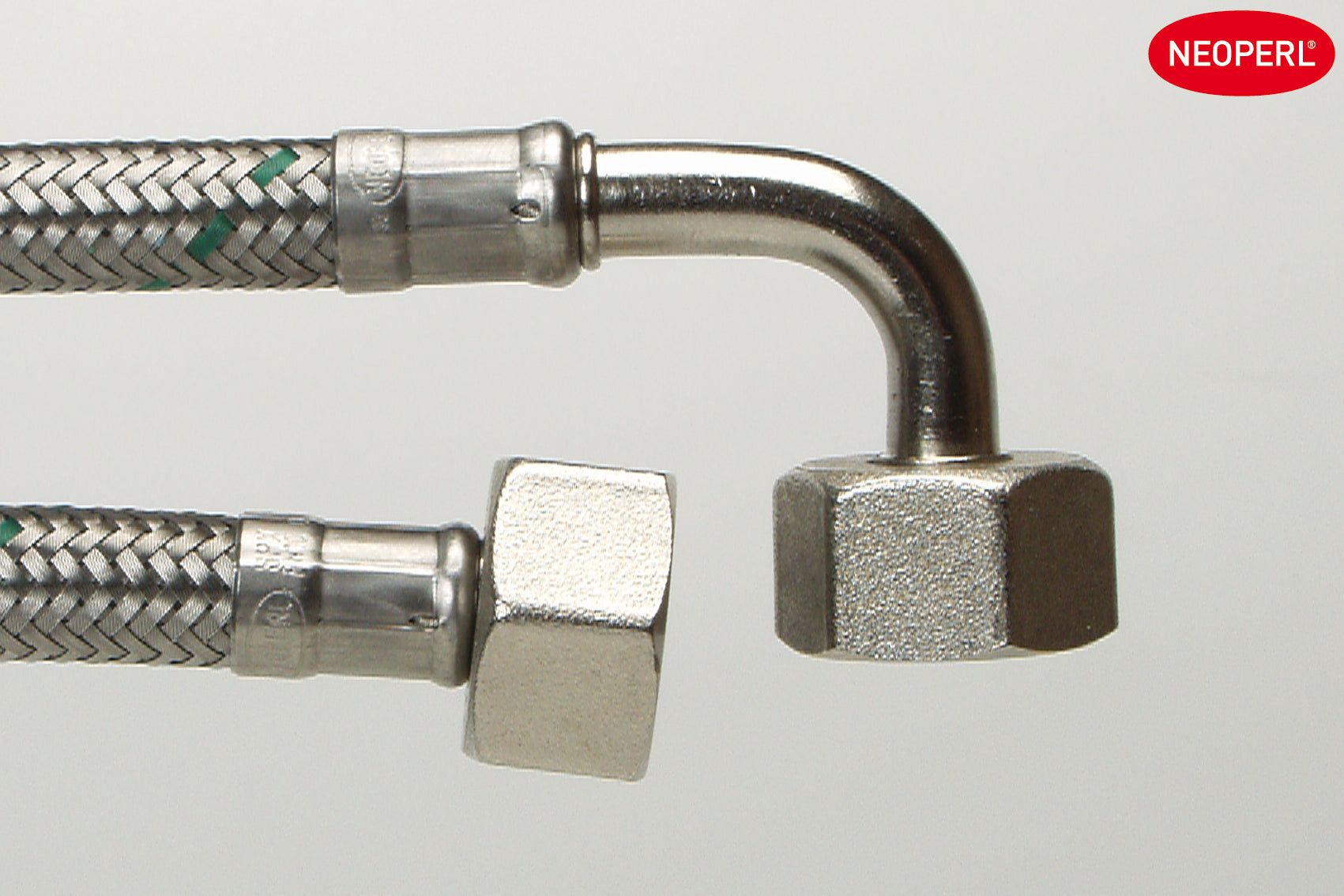 1500 mm Neo. slange 1/2" x 1/2" vinkelløbende trådflet