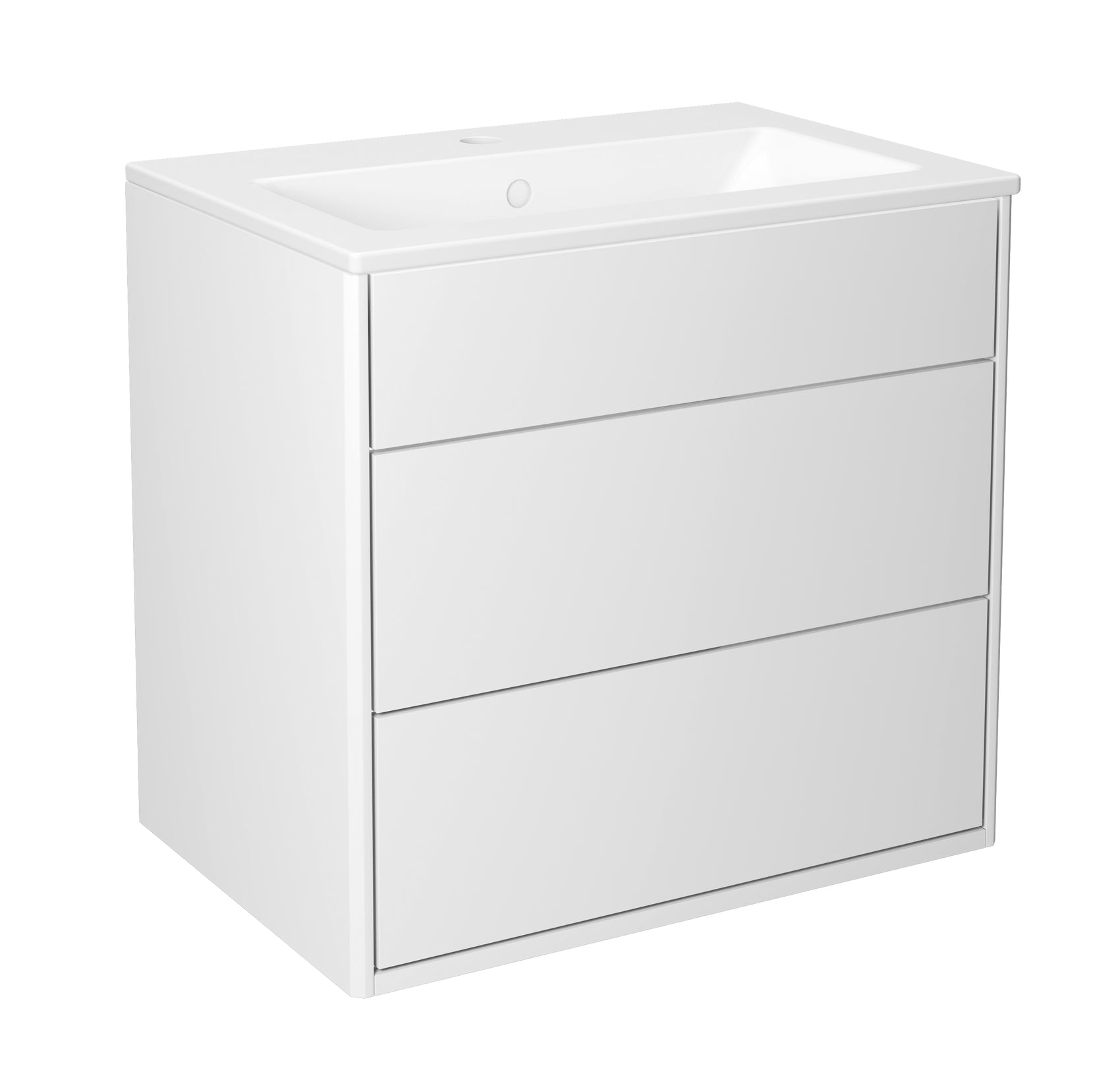 Gustavsberg Graphic møbelsæt 60 cm med 2 skuffer hvid, vask