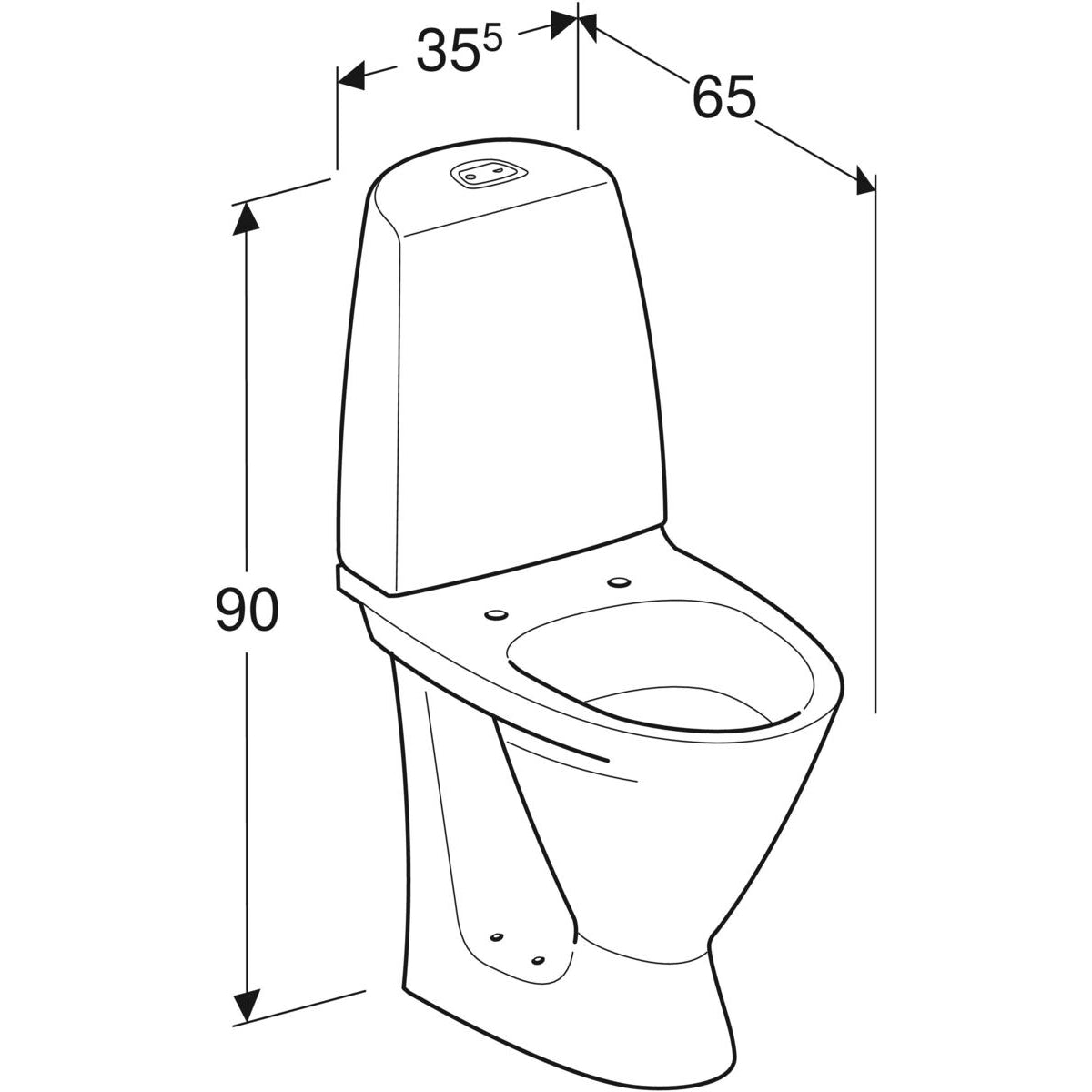 SIGN TOILET HØJ MODEL MED UNIVERSALLÅS