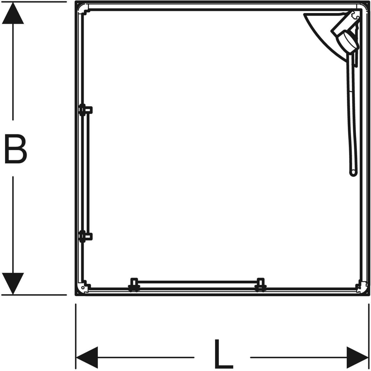 Contura Shower Next overdel 80 x 80 cm