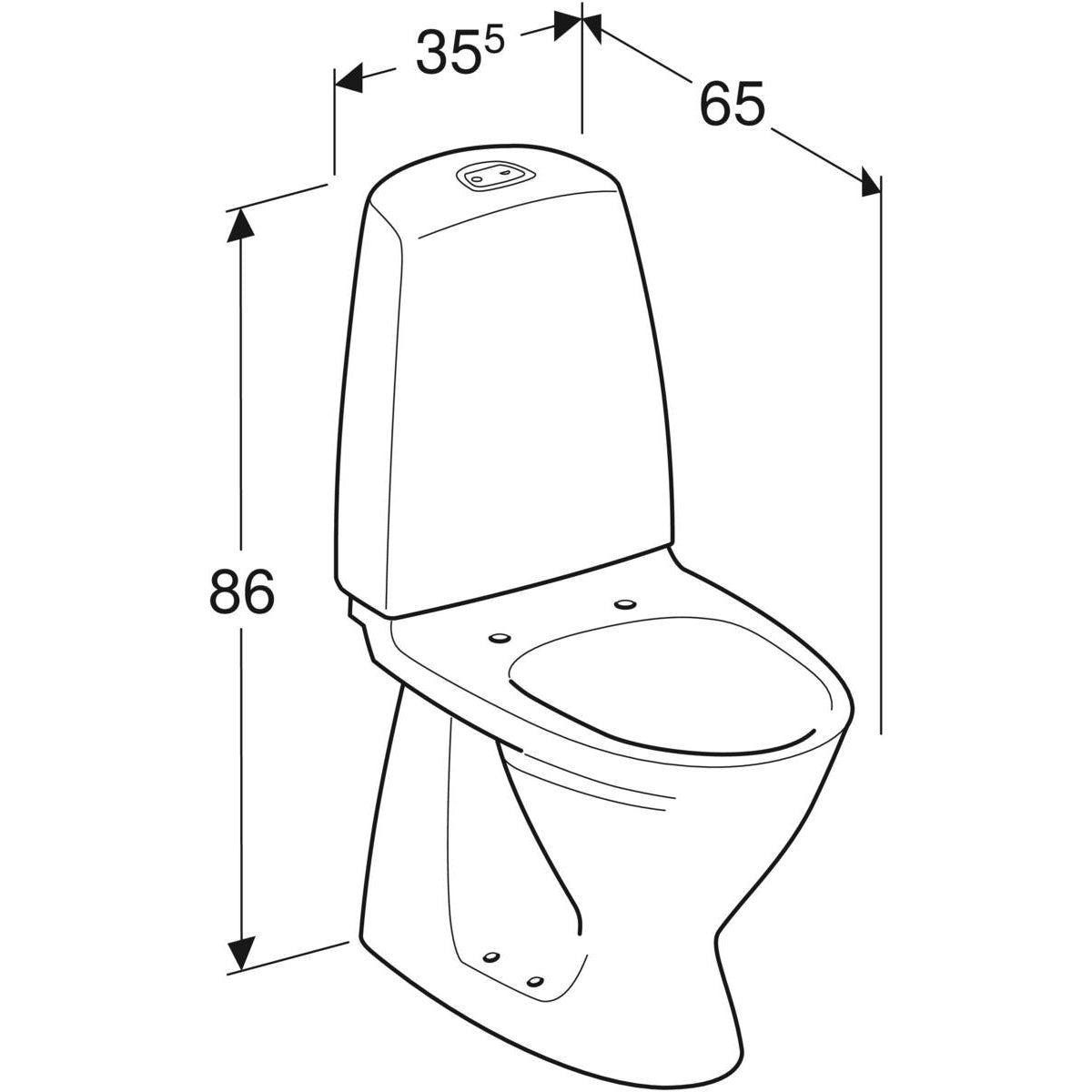 SIGN TOILET MED LUKKET S-LÅS