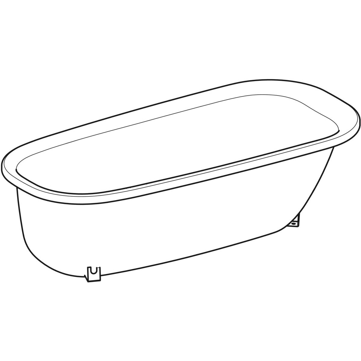 Ifö Caribia fritstående 1600 mm badekar hvid