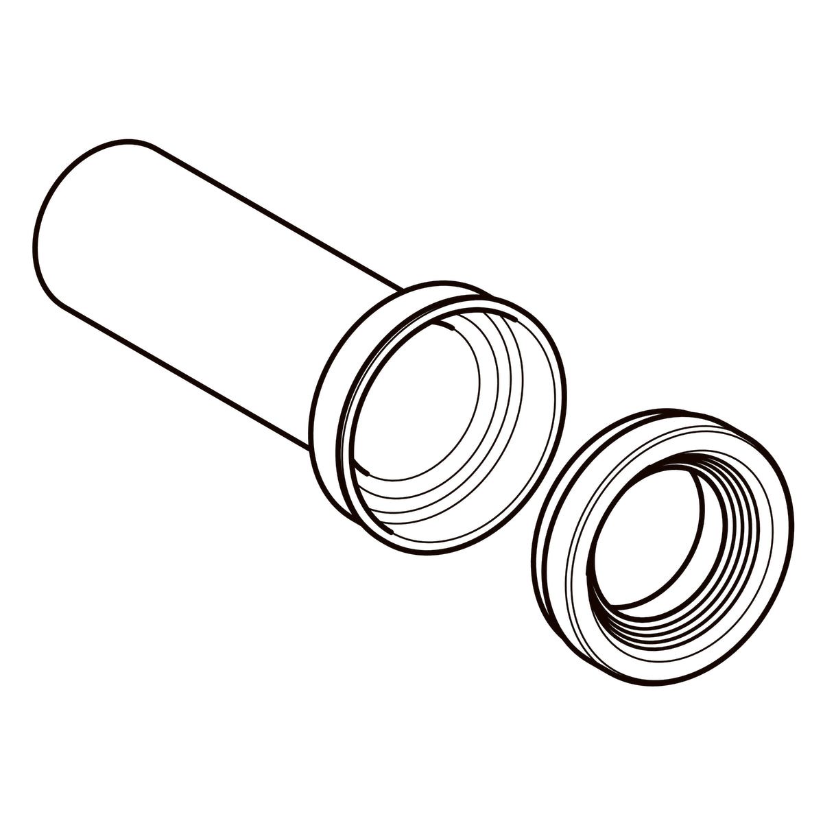 GEBERIT afløbstilslutning 90mm  t/gulvmodel plast PP/EPDM