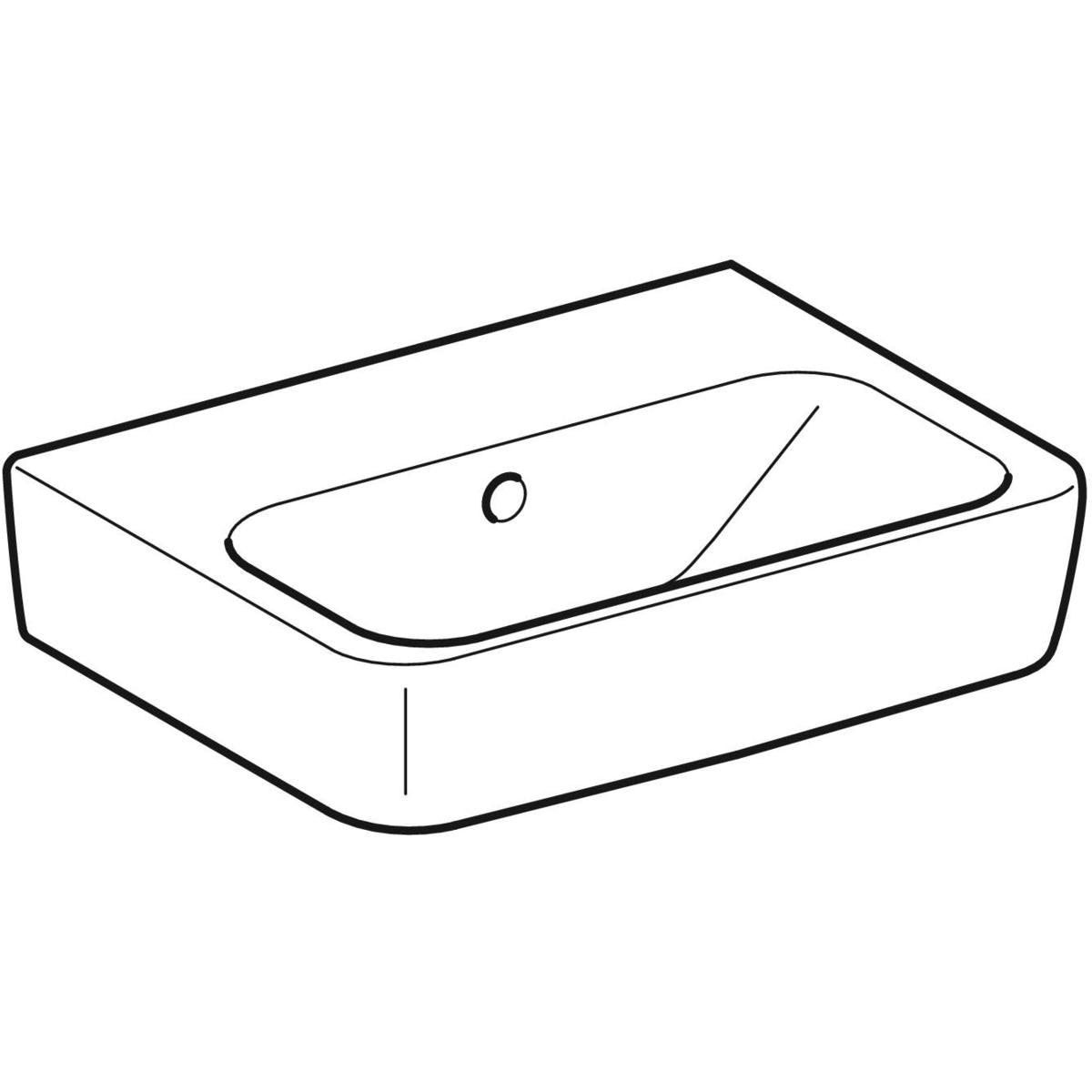 GEBERIT håndvask 450x340x170mm u/hh m/overl  porcelæn  white