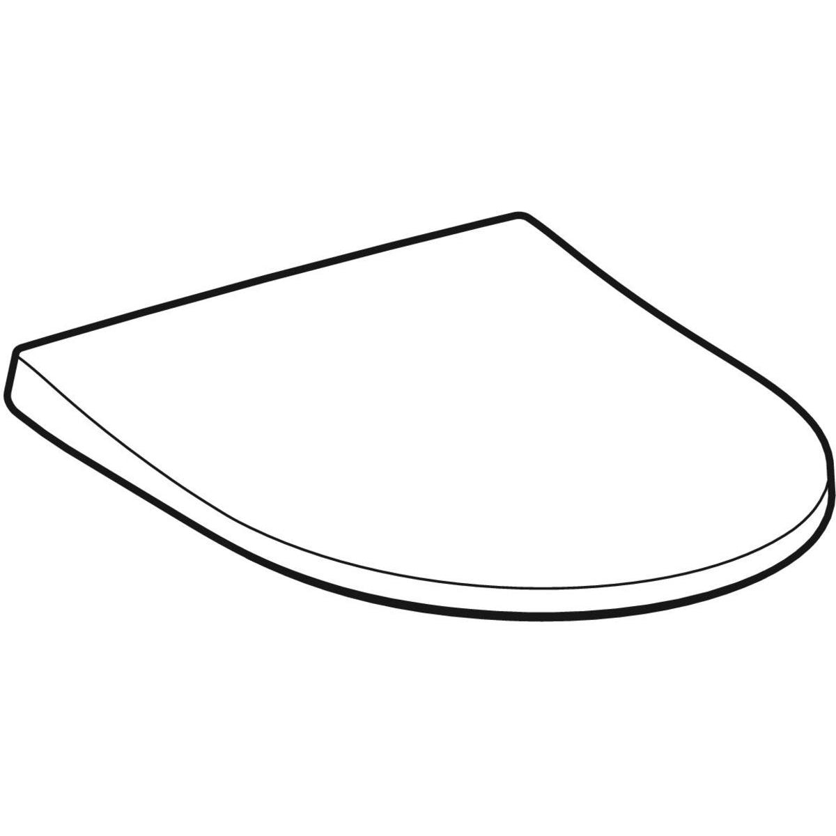 GEBERIT toiletsæde 365x450x50mm softclose m/låg duroplast  white