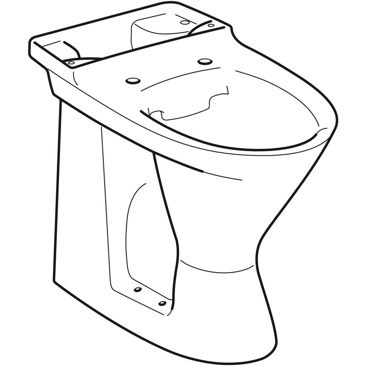 IFÖ toiletskål 650x355x480mm  skjult S-lås/høj porcelæn IföClean