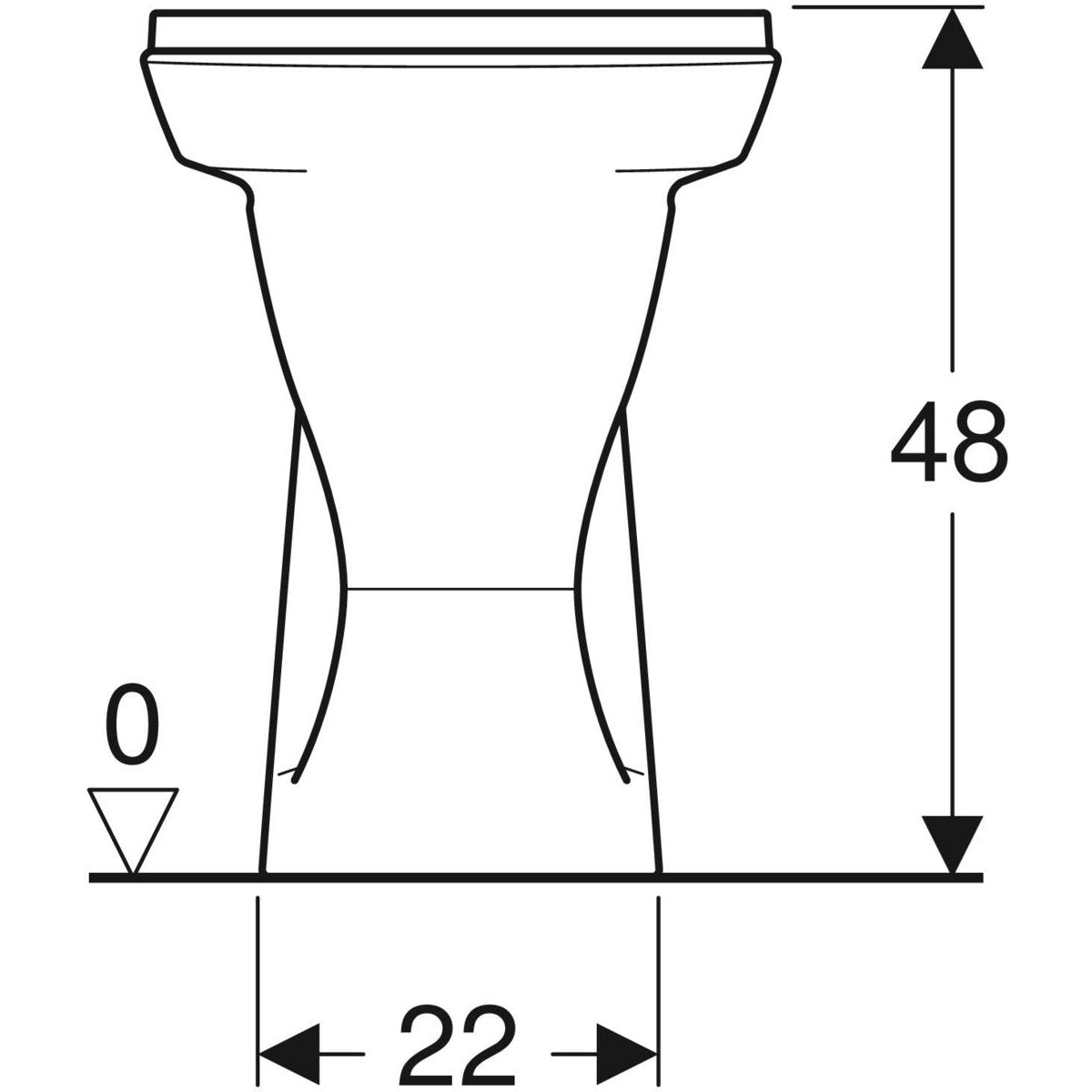 IFÖ toiletskål 650x355x480mm  skjult S-lås/høj porcelæn IföClean