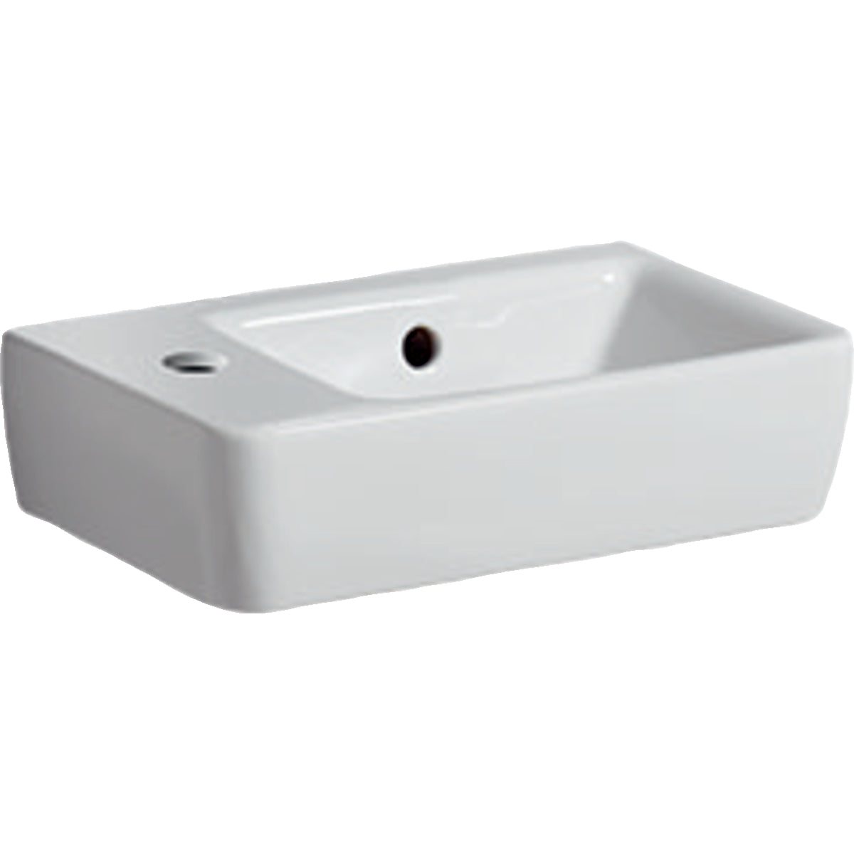 GEBERIT håndvask 400x250x150mm hh tv m/overl t/møbel porcelæn  w