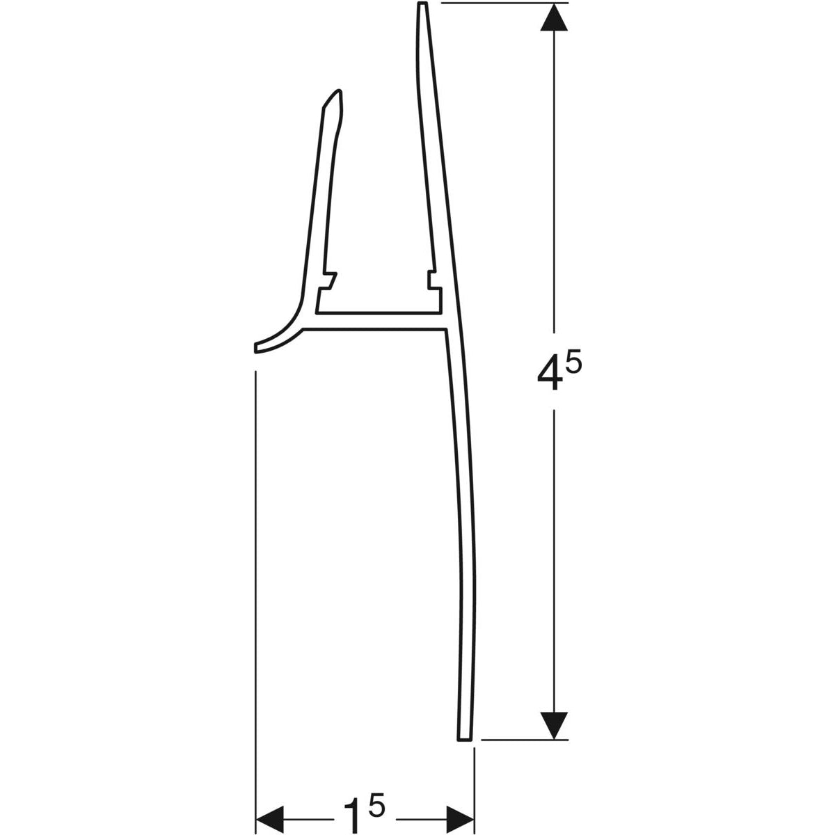 Contura Shower gulvsokkelliste 1050mm