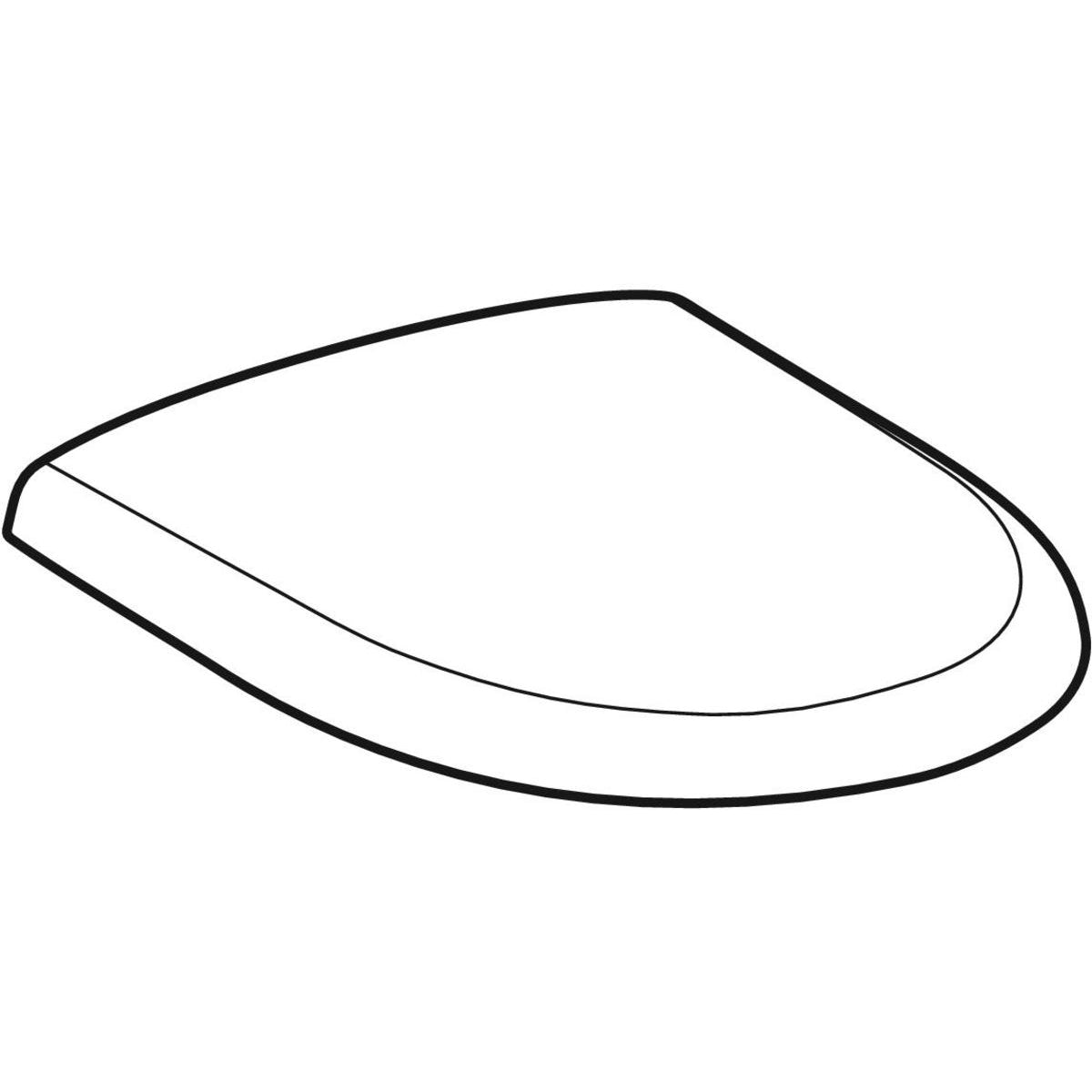 GEBERIT toiletsæde 450x370x60mm softclose/QR m/låg duroplast  wh