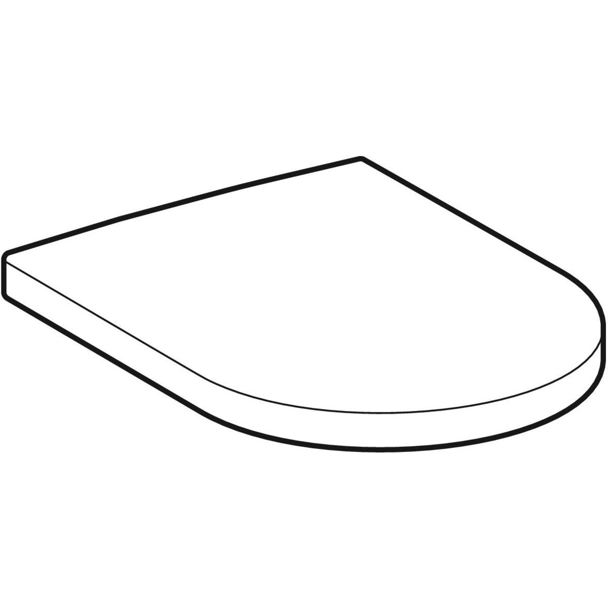 GEBERIT toiletsæde 355x450x45mm softclose m/låg duroplast  white