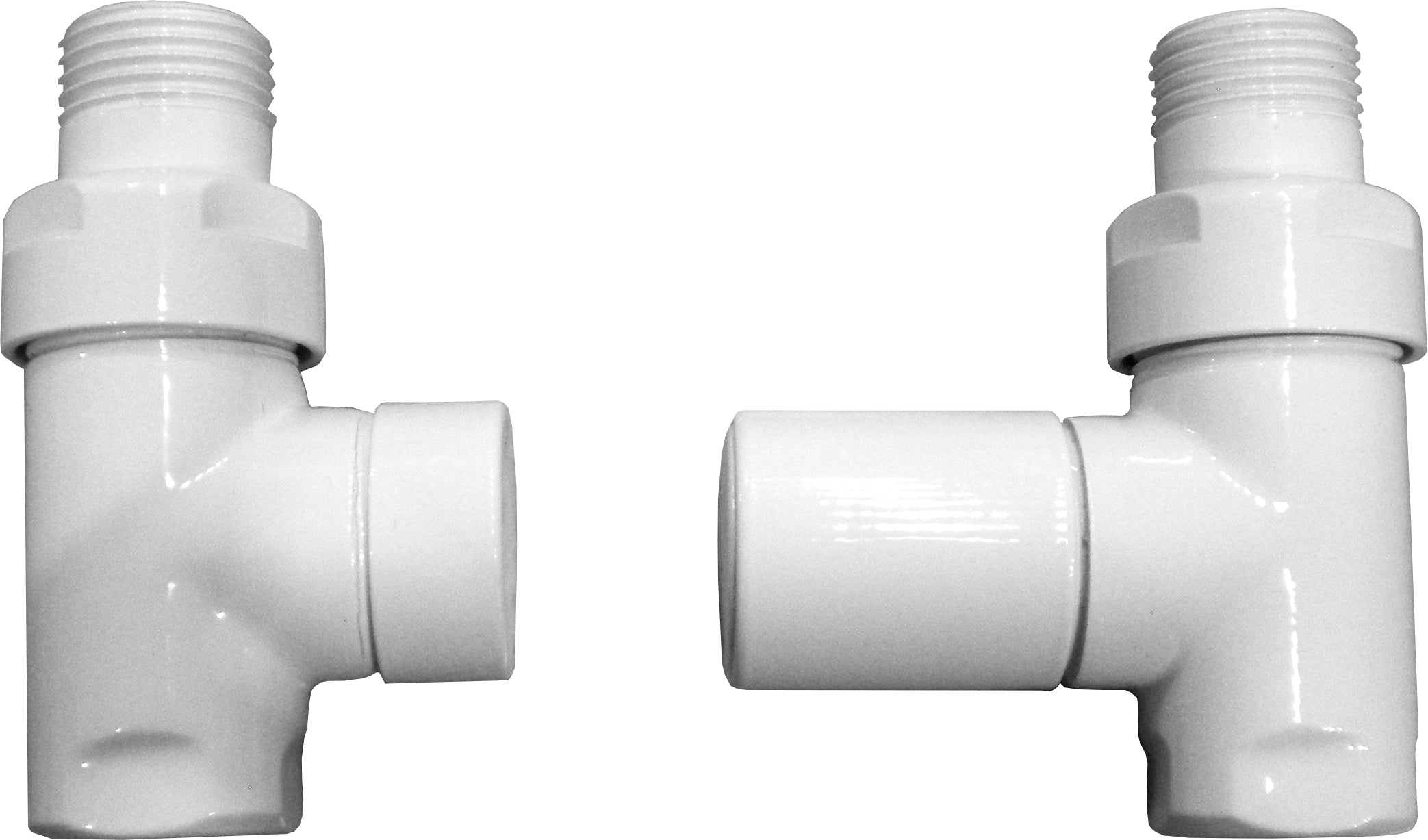 Cylinder ventilsæt ½" ligeløbende hvid