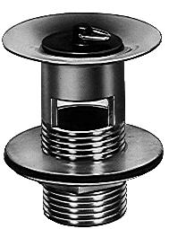 1.1/4" Bundventil med prop + overløb