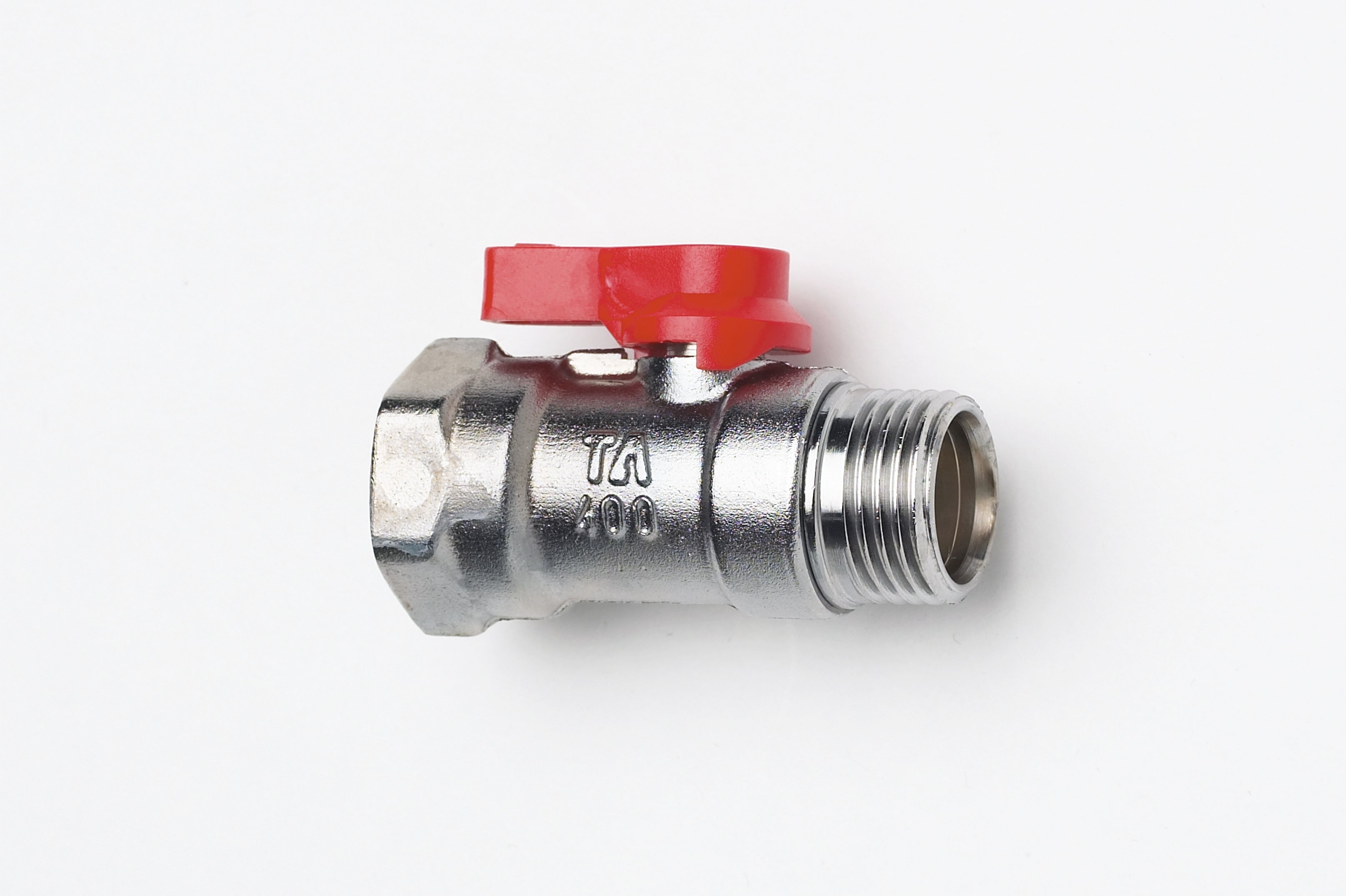 TA 400 1/2" KUGLEHANE RØD MUFFE/NIPPEL