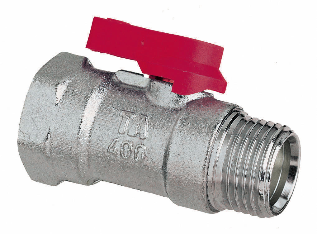 TA 400 1/2" KUGLEHANE RØD MUFFE/NIPPEL