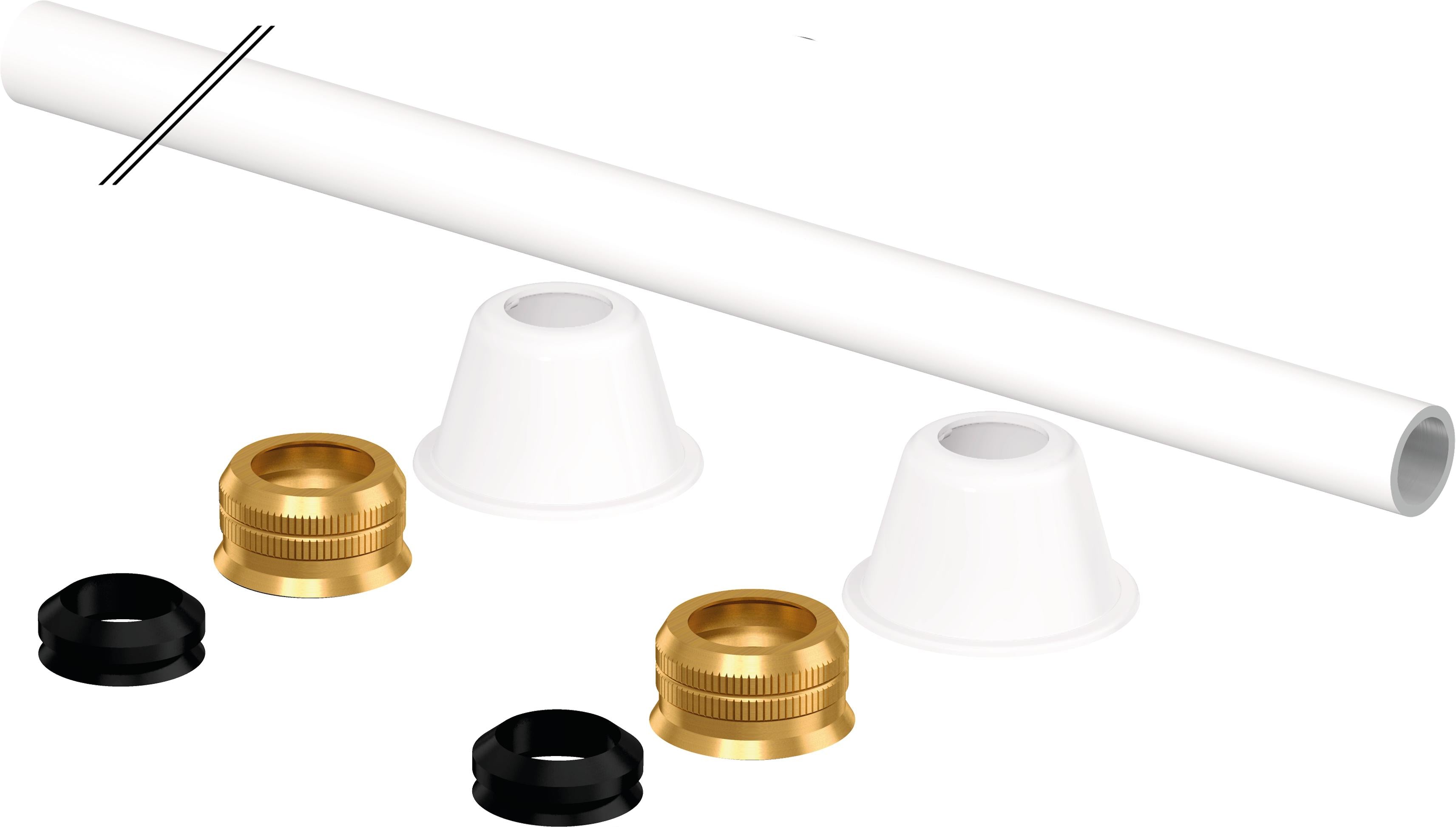 Uponor Smart Radi opføringsrør med rosetter 19mm