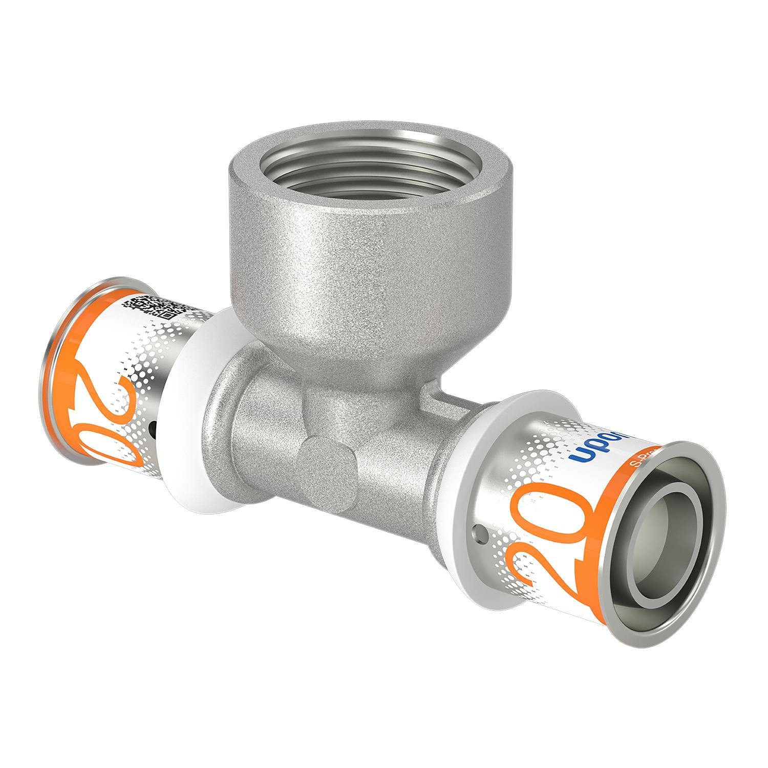 PRES TEE REDUCERET M/MUFFE 20X3/4"