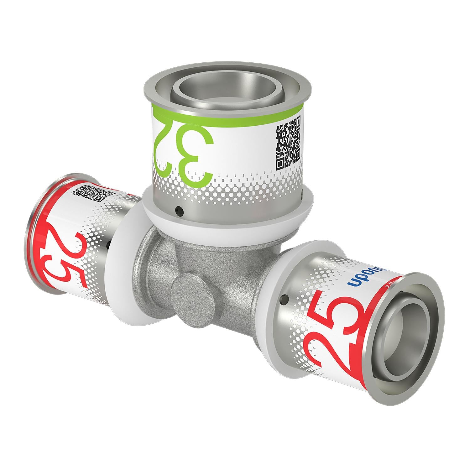Uponor S-Press tee reduceret 25-32-25