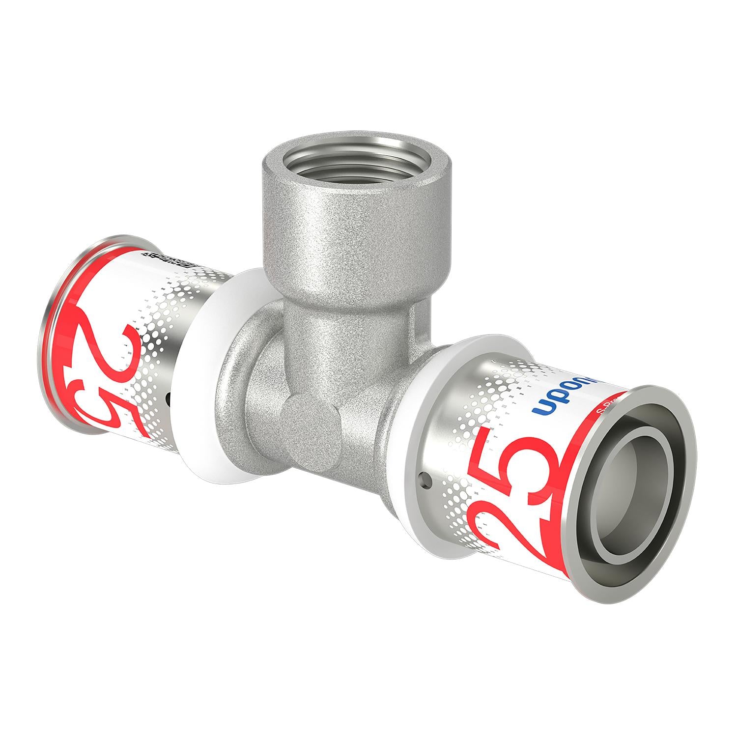 PRES TEE REDUCERET M/MUFFE 25X1/2"