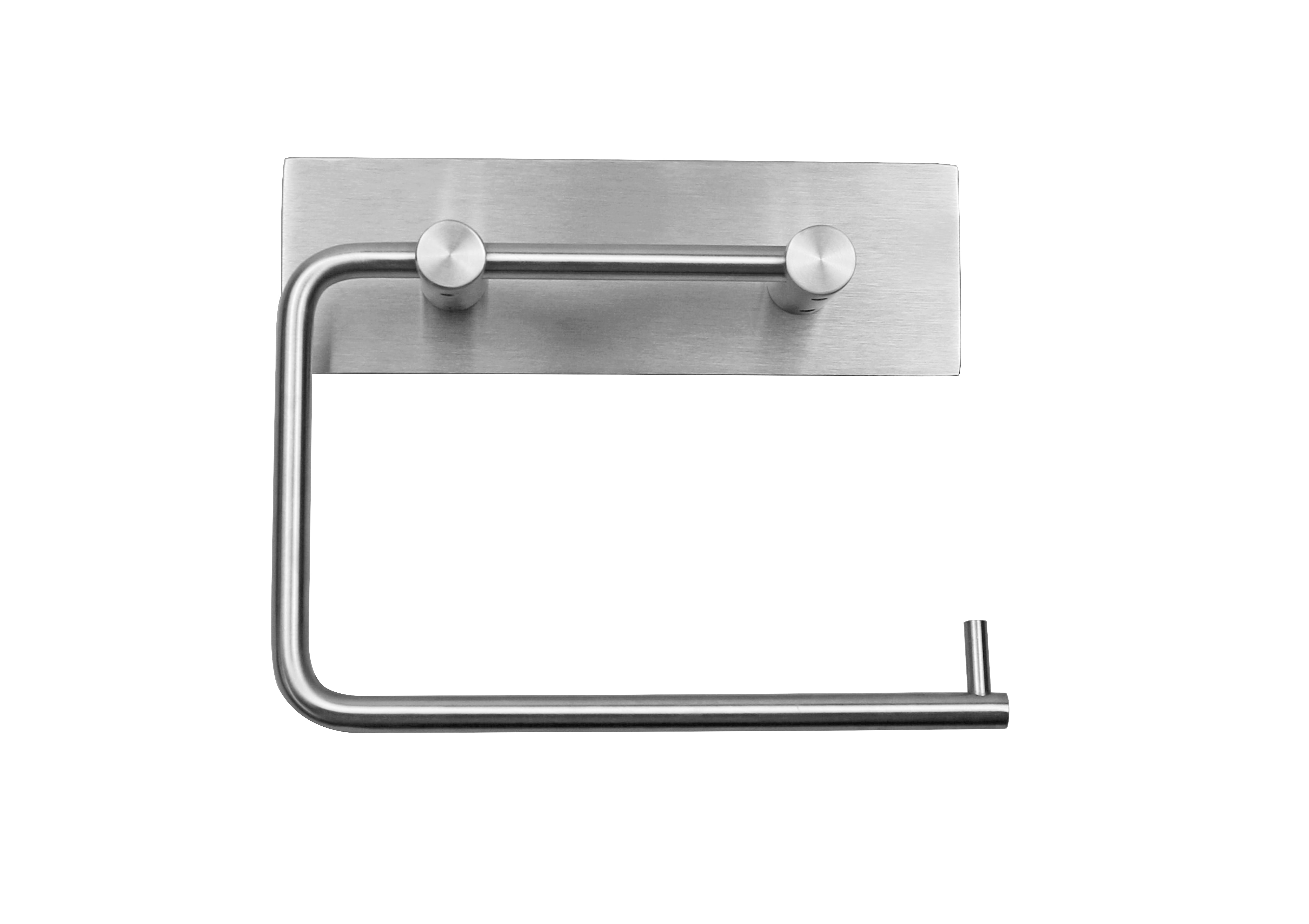 Bagplade 155x50 mm til toilet rulleholder, børstet rustfrit stål