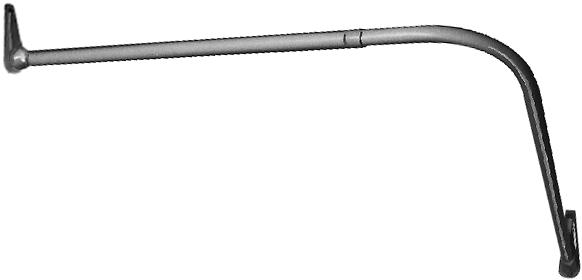 Vinkel stang 85 x 85 cm hvid