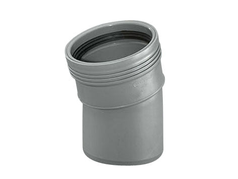 Wavin 40 mm 15° grå PP-afløbsbøjning