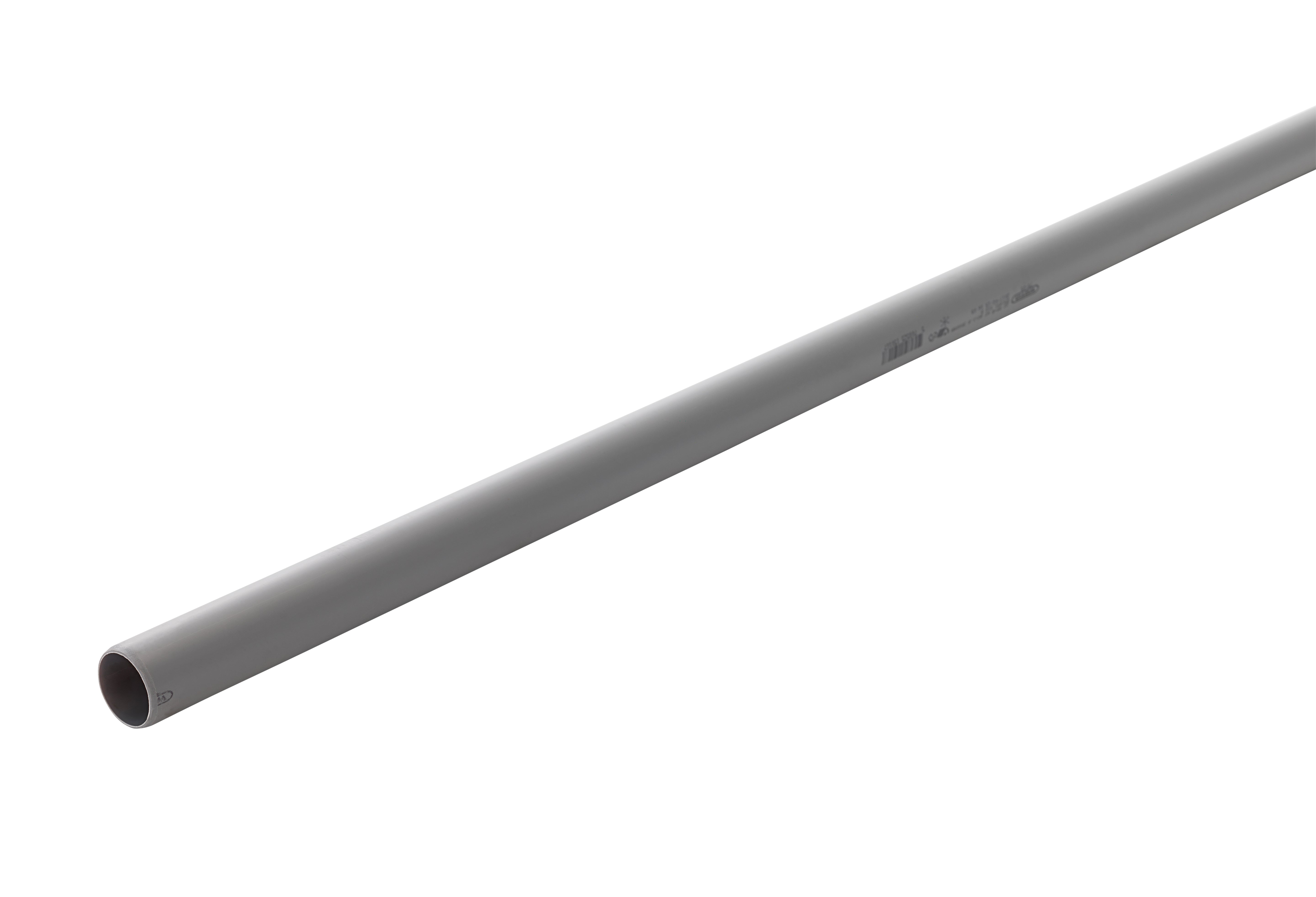 Wavin 32 x 3000 mm Rør afløb grå uden muffe PP