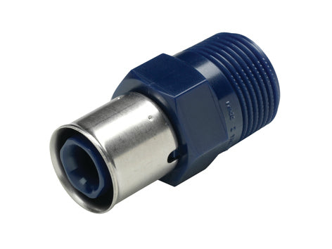 50 mm x 1.1/2" Pres overgang med nippel Alupex Tigris K1 Wavin