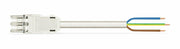 Tilslutningskabel 4M PVC Eca hun/fri 3-polet hvid