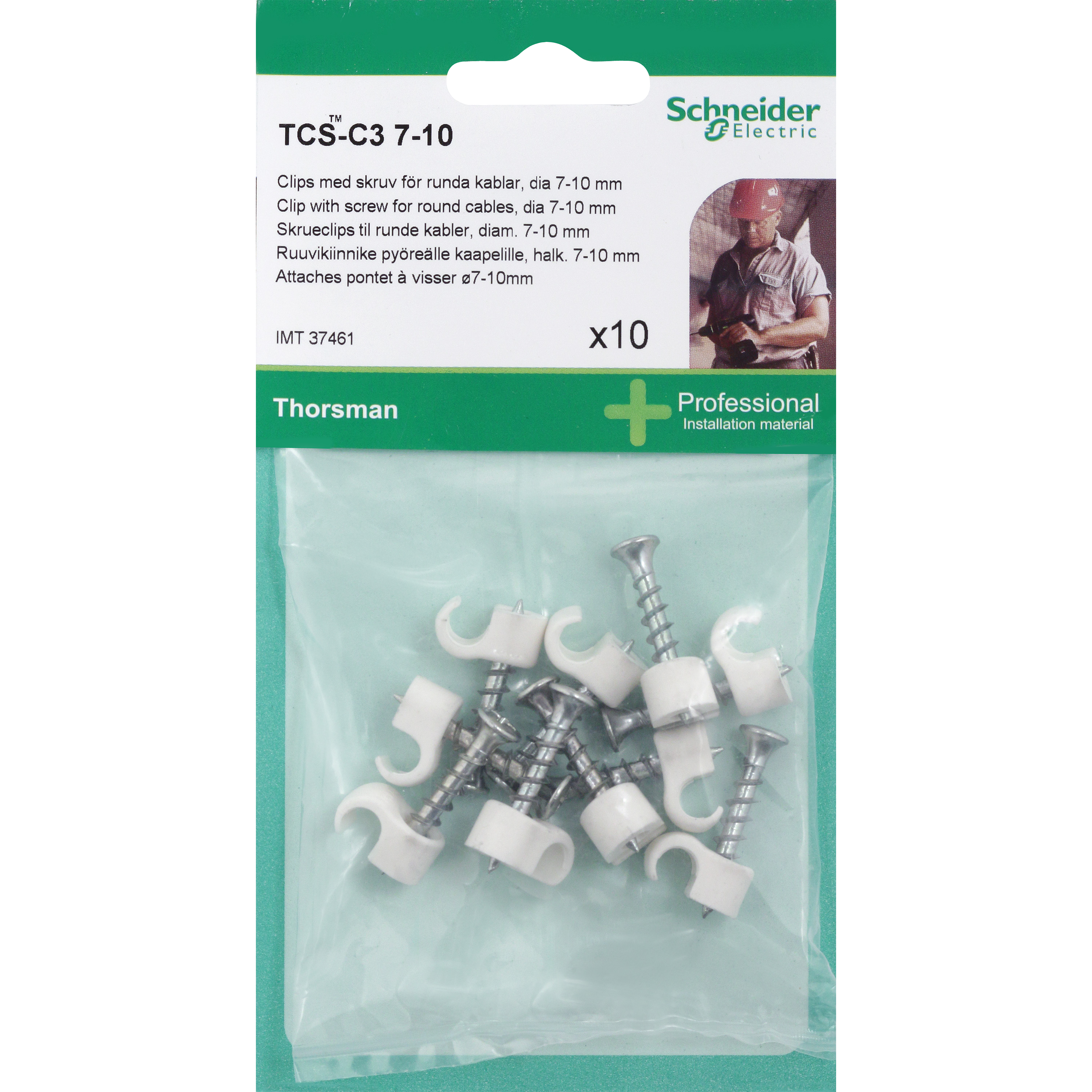 BLIST SKRUECLIPS TCS-C3 7-10 HVID 10 STK